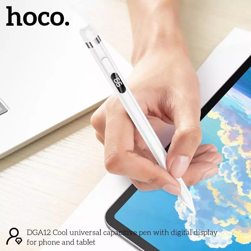 DGA12 Cool Universal Capacitive Pen With Digital Display For Phone And Tablet