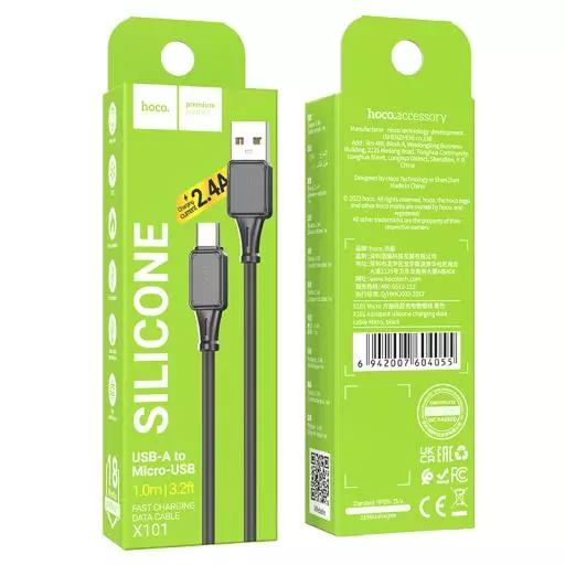 X101 Assistant Silicone Charging Data Cable  Micro