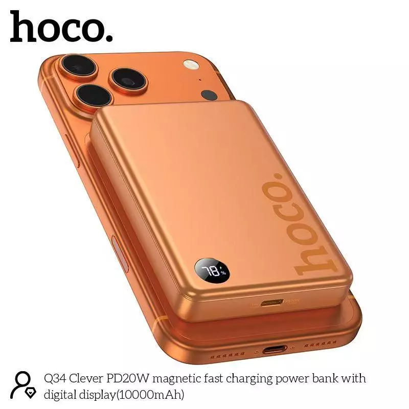 Q34 Clever PD20W Magnetic Fast Charging Power Bank With Digital Display(10000mAh) Q34 Clever PD20W Magnetic Fast Charging Power Bank With Digital Display(10000mAh)