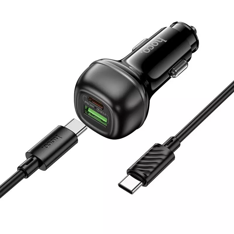 Z58A Rank 48W dual port PD30W+QC3.0 car charger set(C to C)