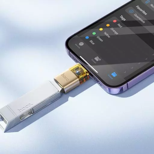 UA36 IP Male To USB Female OTG Transparent Adapter