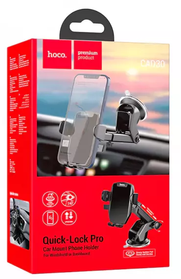 CAD30 Quick-Lock Pro Car Mount Phone Holder | Universal Dashboard & Windshield Mount CAD30 Quick-Lock Pro Car Mount Phone Holder | Universal Dashboard & Windshield Mount