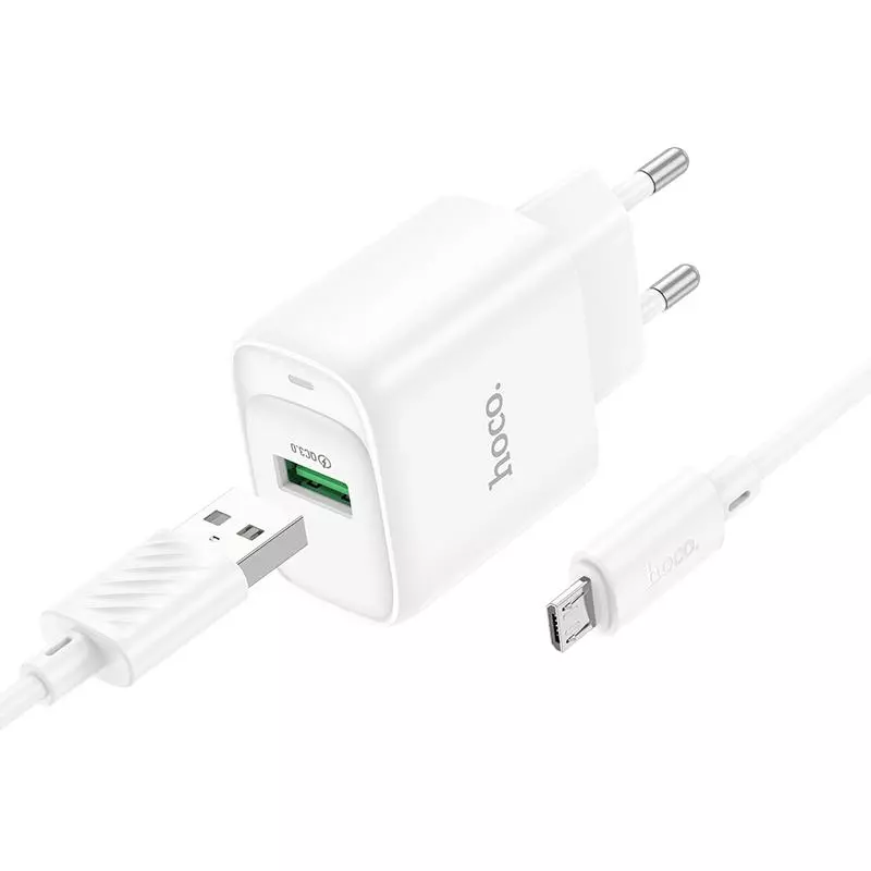 C140A Smart Single Port QC3.0 Charger Set(Micro)(EU)