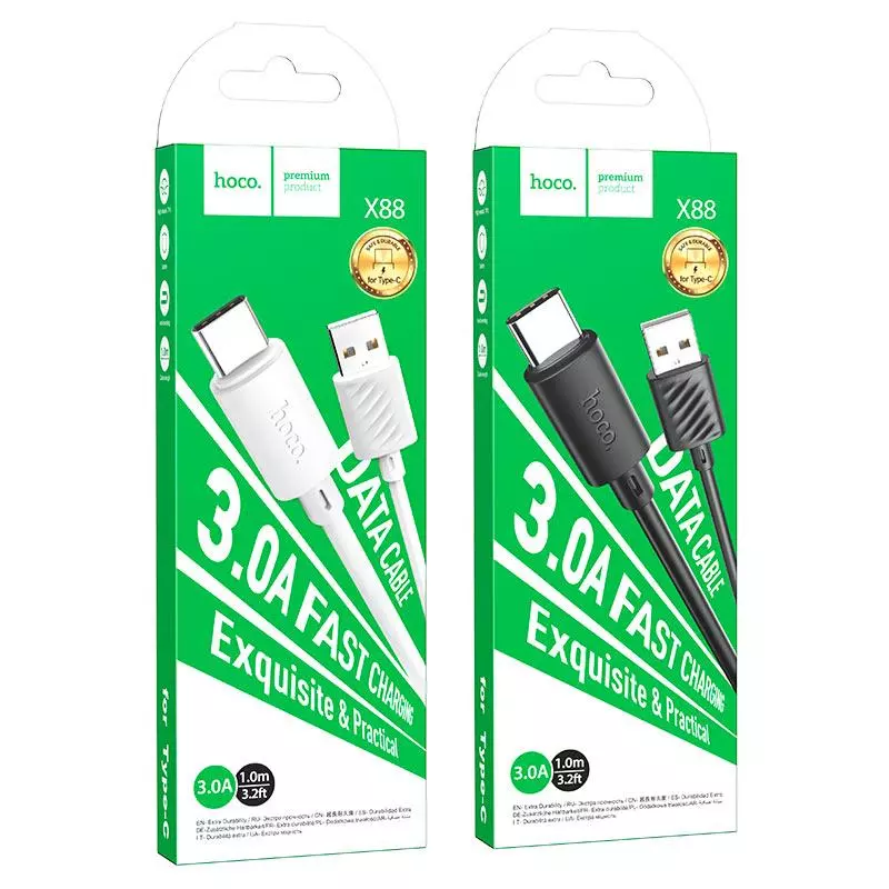 X88 Gratified Charging Data Cable For Type-C (Unpackaged)