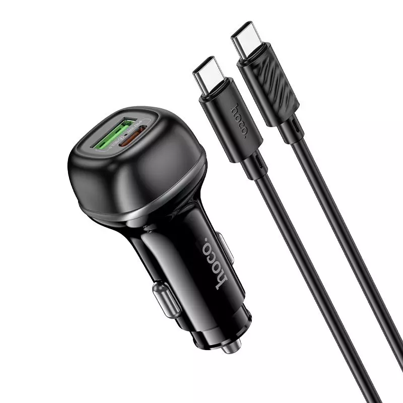 Z58A Rank 48W dual port PD30W+QC3.0 car charger set(C to C)