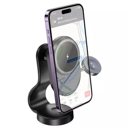 HW28 Excelso 2-In-1 Wireless Fast Charging Car Holder(center Console)