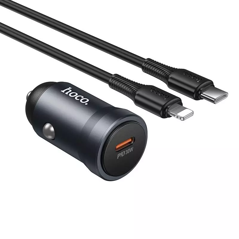 Z62A Energy single port PD30W car charger set(C to iP)