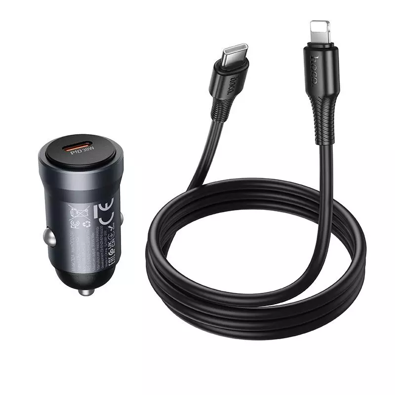 Z62A Energy single port PD30W car charger set(C to iP)