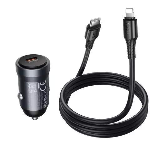 Z62A Energy single port PD30W car charger set(C to iP)