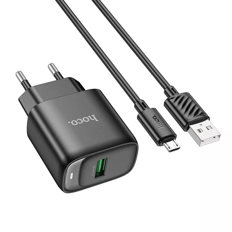 C140A Smart Single Port QC3.0 Charger Set(Micro)(EU)