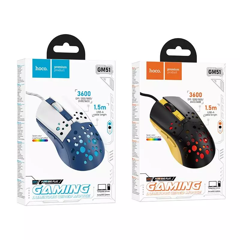 GM51 Sky Luminous Gaming Wired Mouse