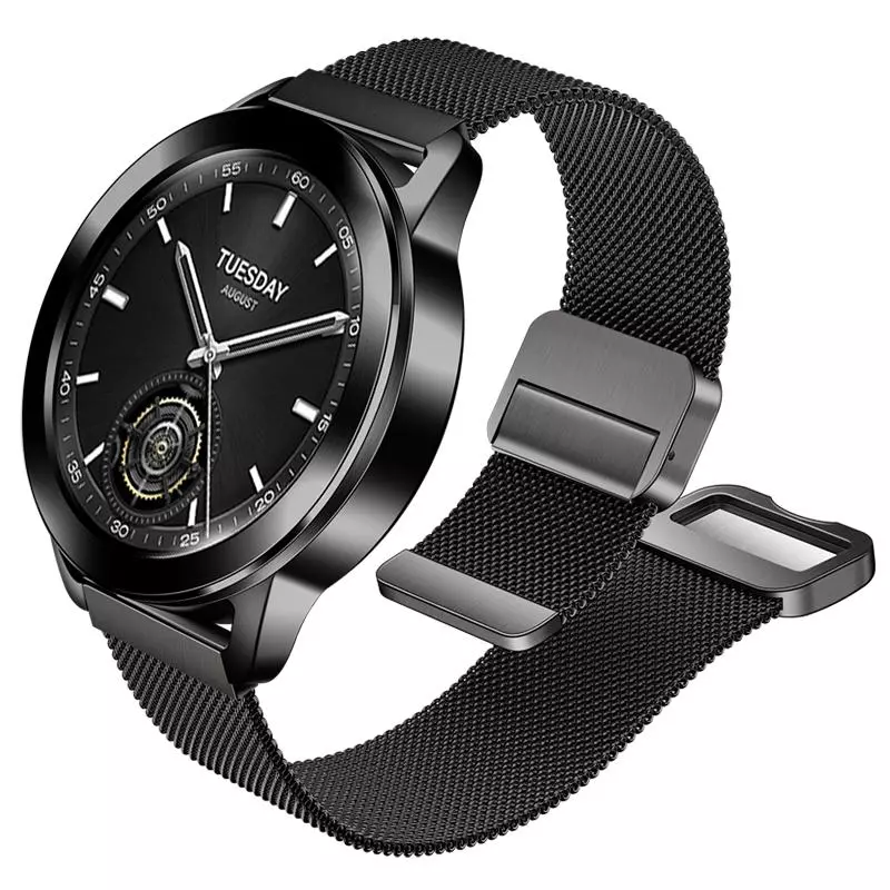 WH07 May Series Two-section Double Magnetic Buckle Milanese Strap(22mm)