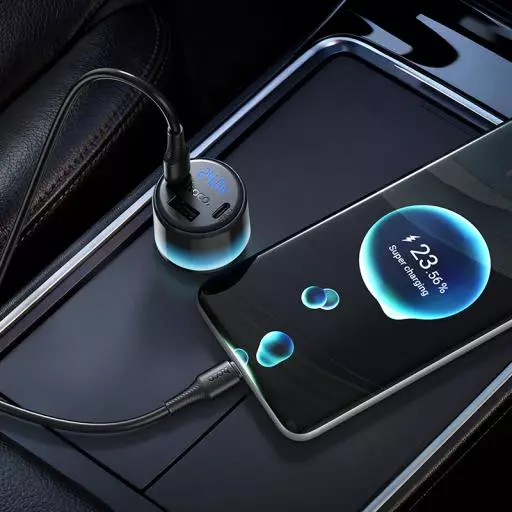Z69B Vivido PD57W(2C1A) Car Charger With Digital Display Set(C To C)