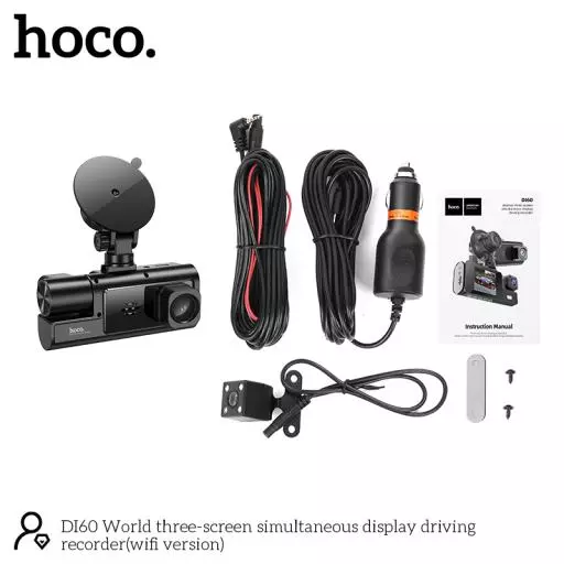 DI60 World Three-screen Simultaneous Display Driving Recorder(wifi Version)