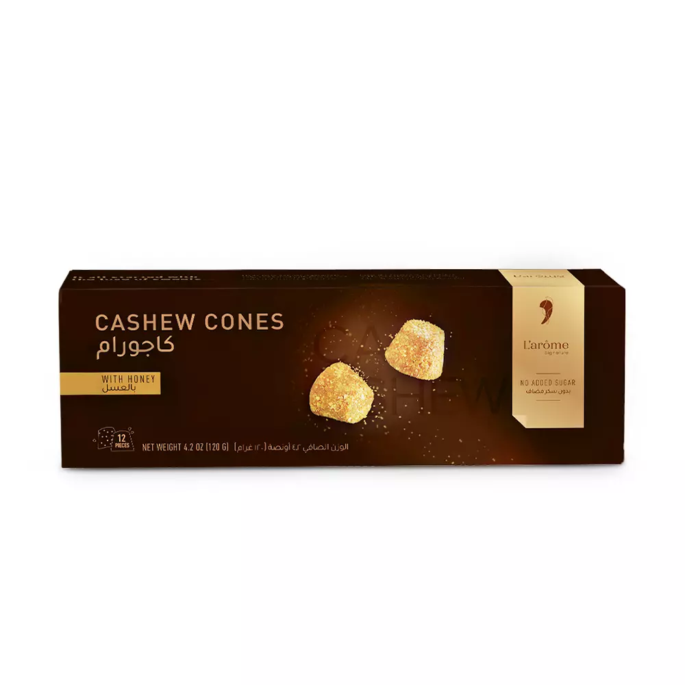 L'ARÔME CASHEW CONES WITH HONEY 120G