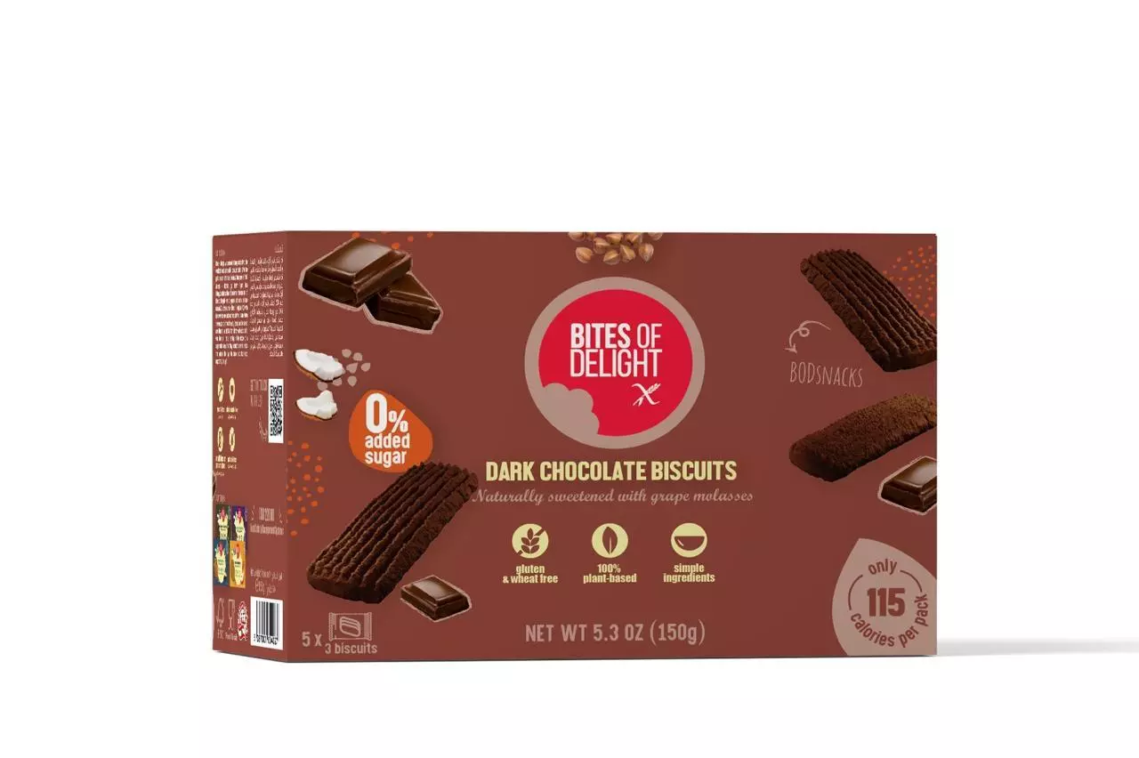 BITES OF DELIGHT GLUTEN FREE DARK CHOCOLATE BISCUITS 150G