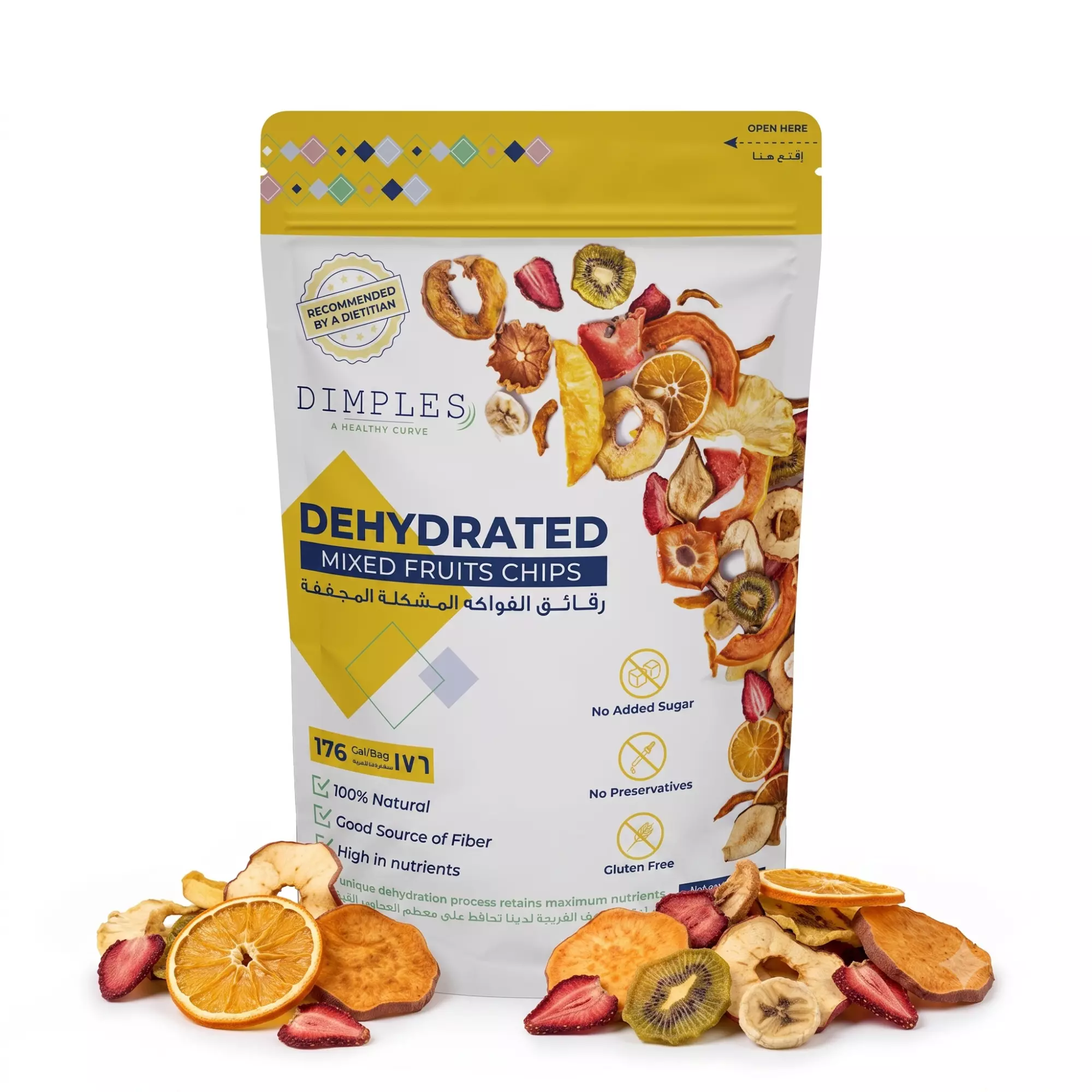 DIMPLES DRIED MIXED FRUITS PACKET 60G
