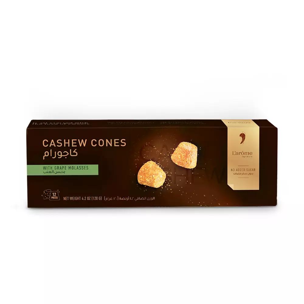 L'ARÔME CASHEW CONES WITH GRAPE MOLASSES 120G