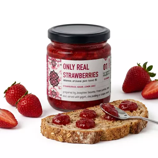 JAR THURAYA ONLY REAL STRAWBERRIES JAM 125G