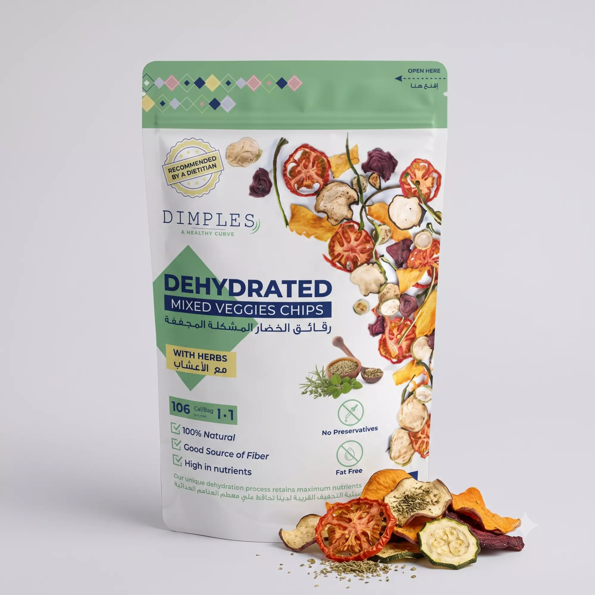 DIMPLES DRIED MIXED VEGGIES PACKET 40G