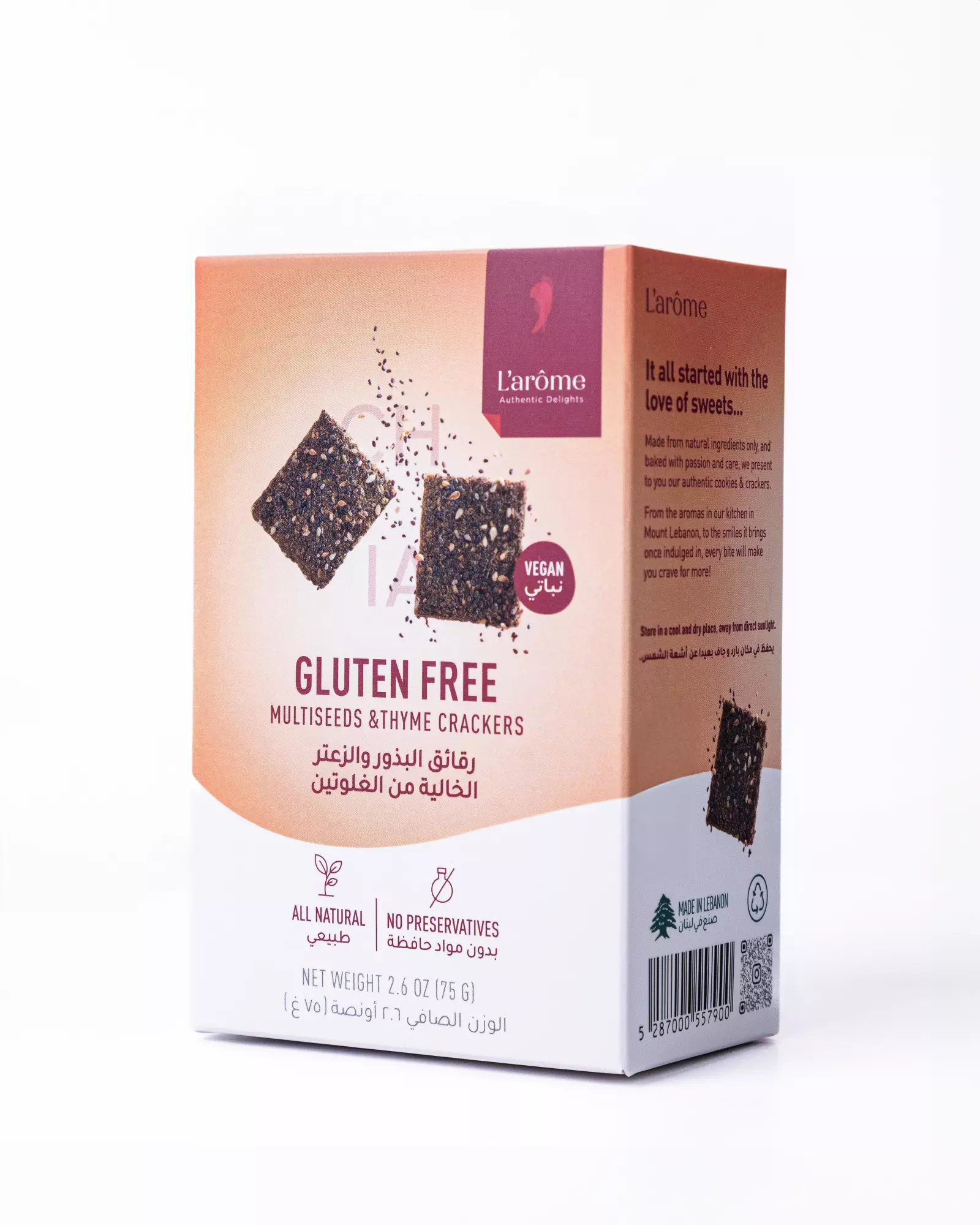 L'ARÔME MULTISEEDS & THYME CRACKERS 150