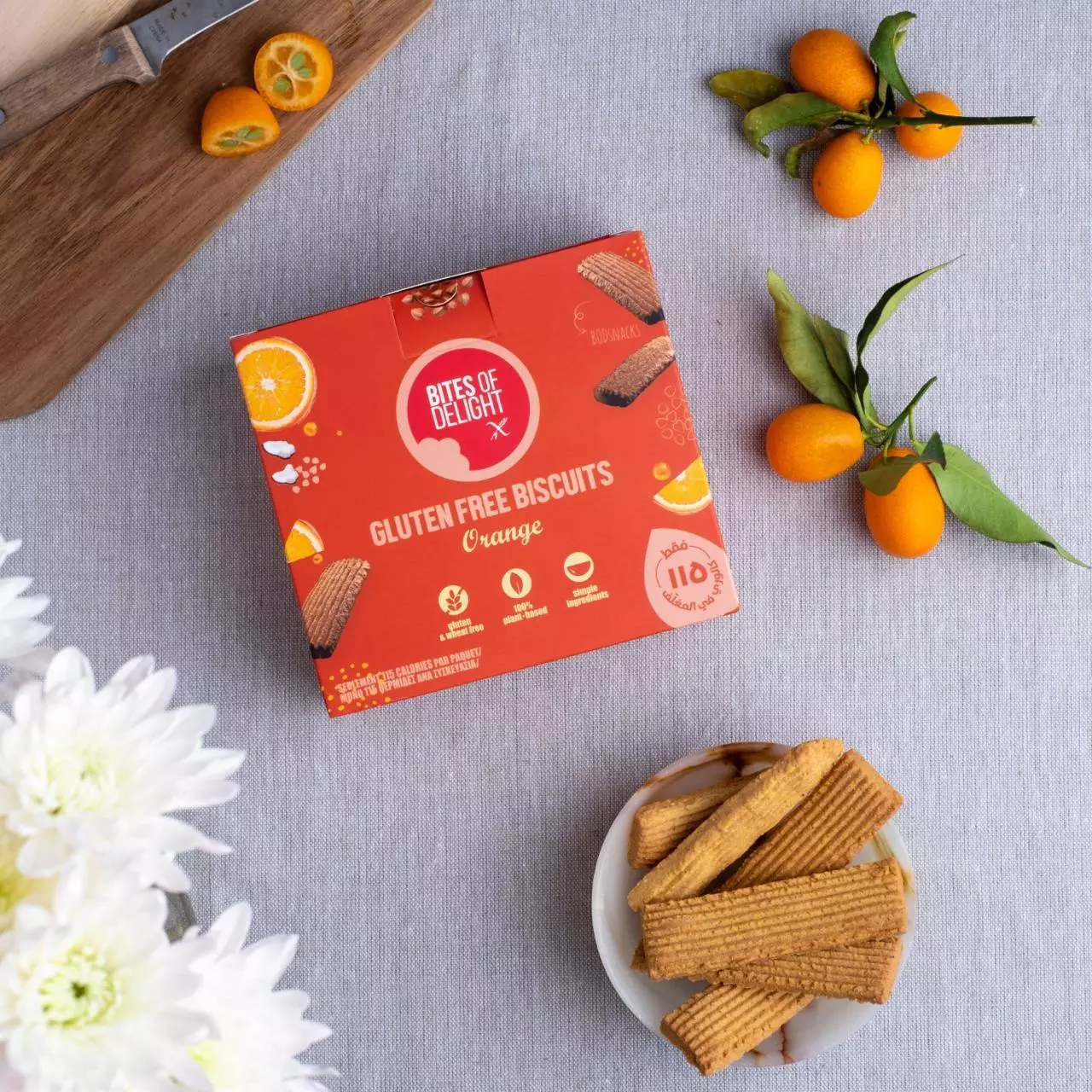 BITES OF DELIGHT GLUTEN FREE ORANGE BISCUITS 150G