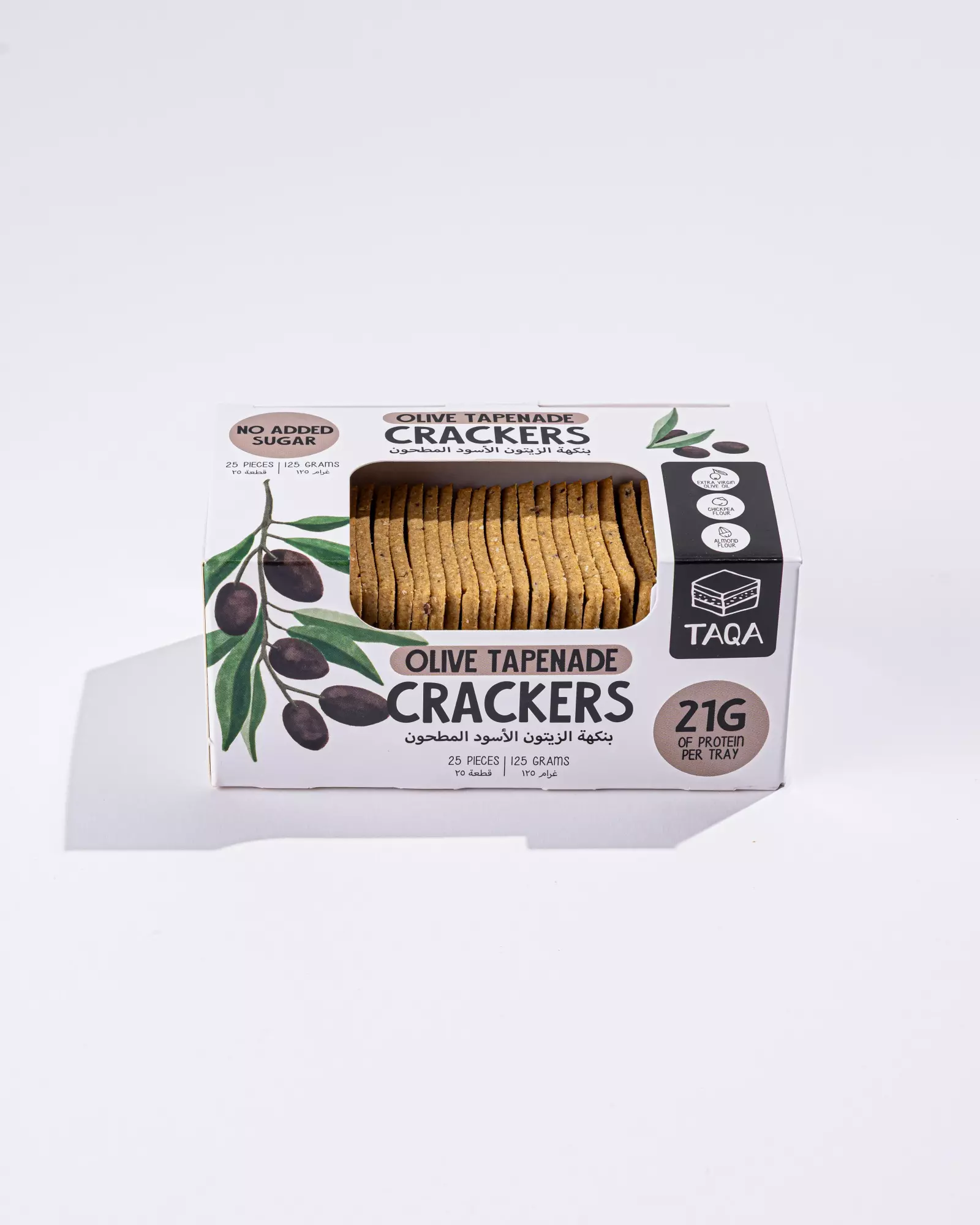 TAQA VEGAN CRACKERS OLIVE TAPENADE 125G