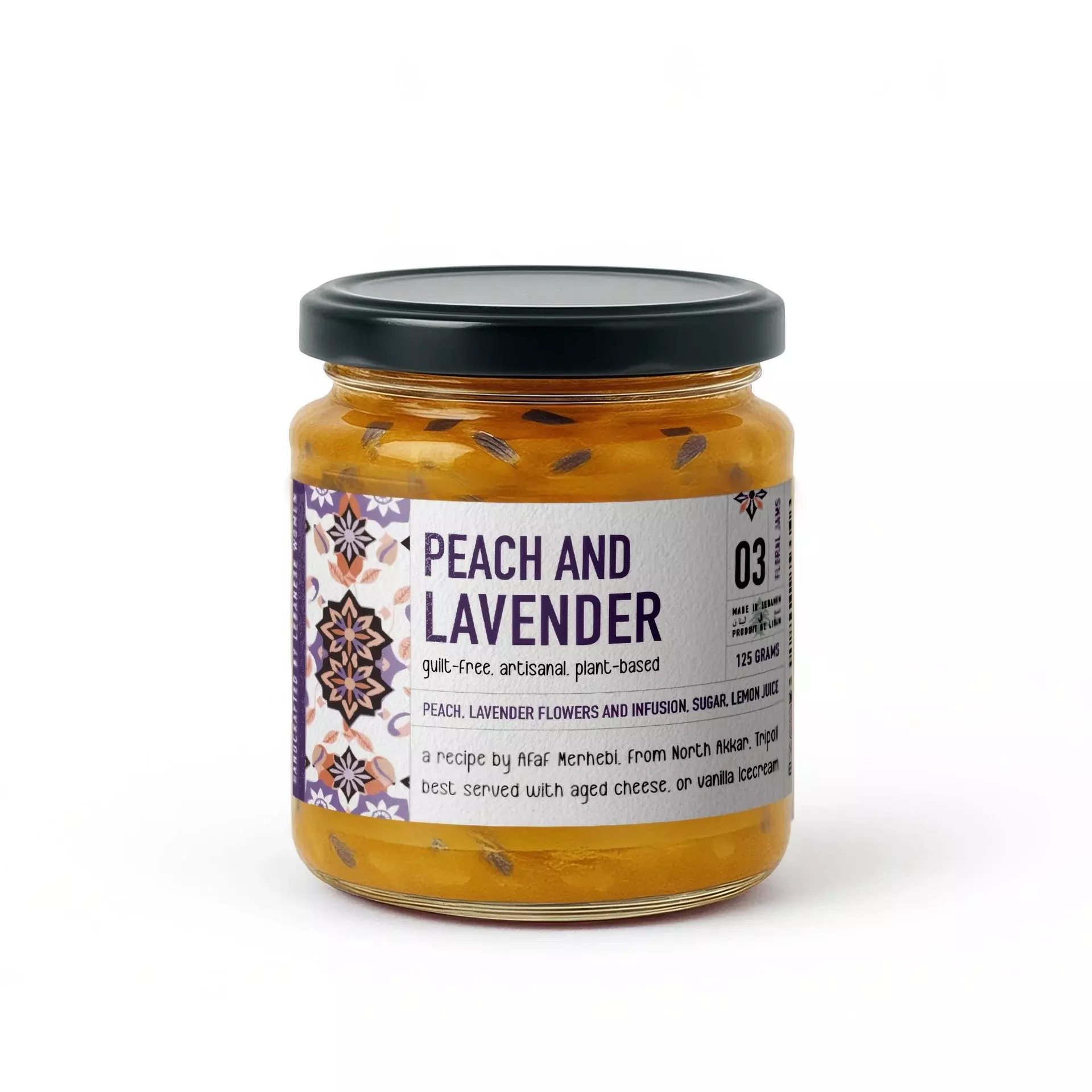 JAR THURAYA PEACH AND LAVENDER JAM 125G