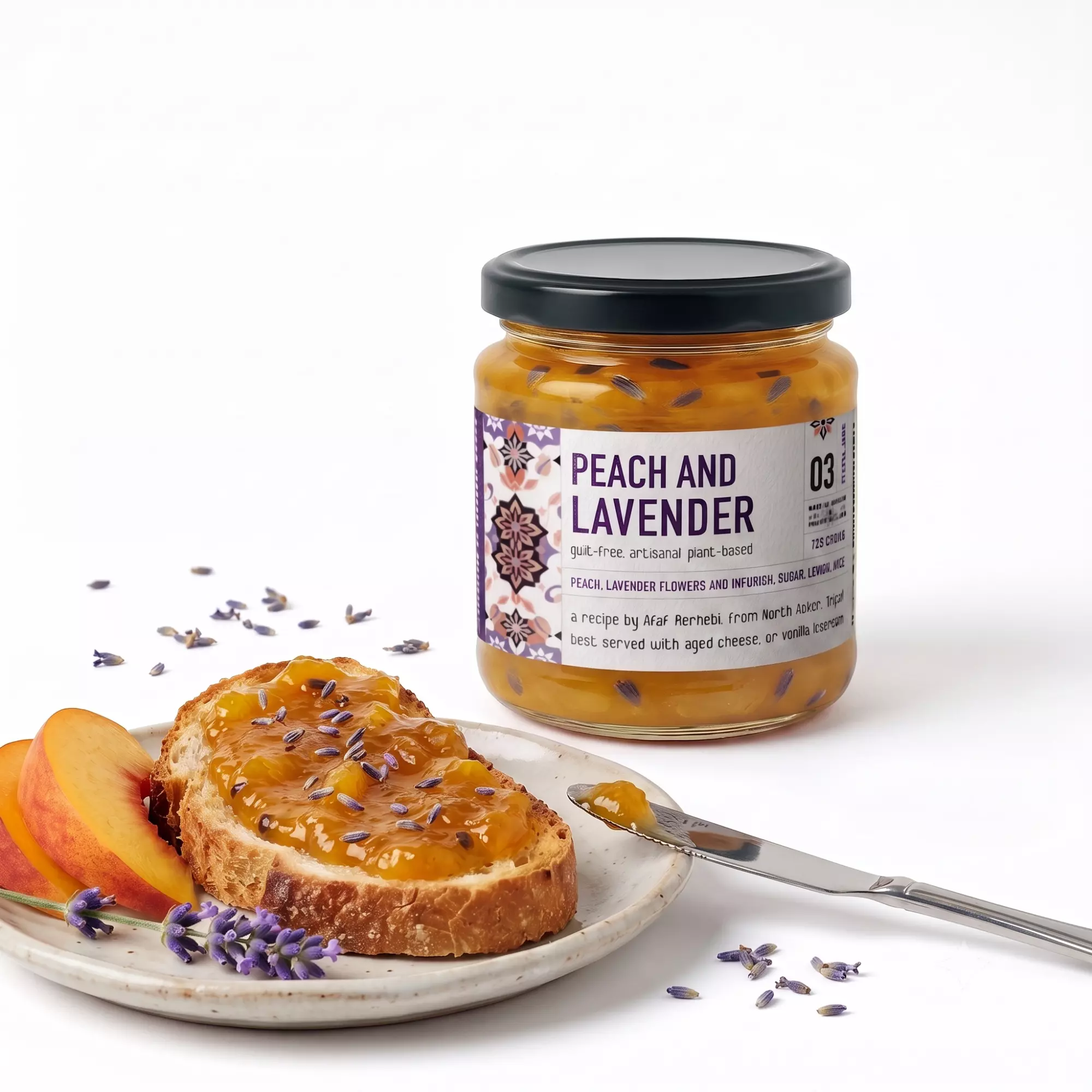 JAR THURAYA PEACH AND LAVENDER JAM 125G