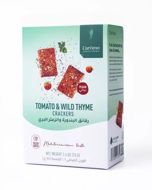L'ARÔME TOMATO & WILD THYME CRACKERS 150G
