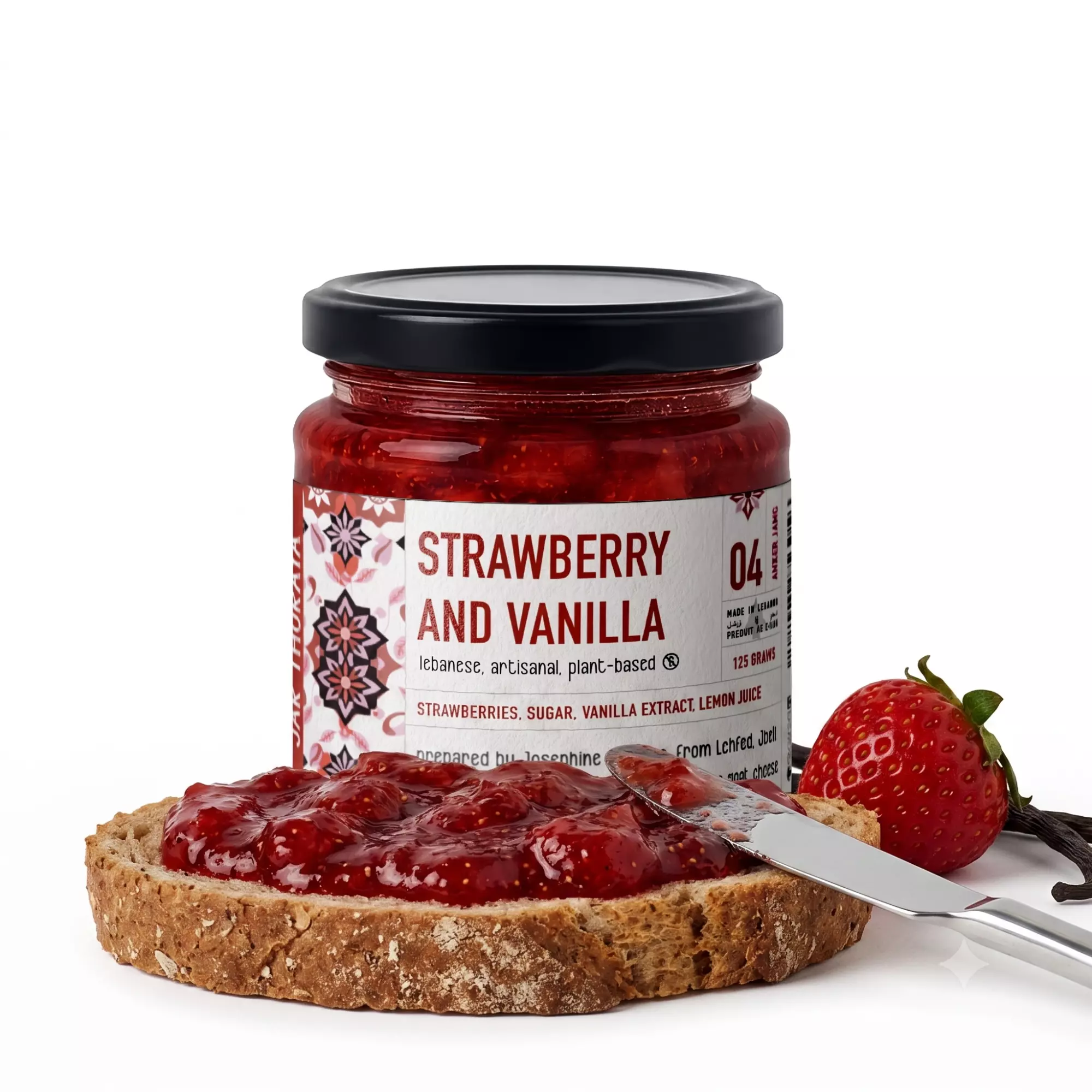 JAR THURAYA STRAWBERRY VANILLA JAM 125G
