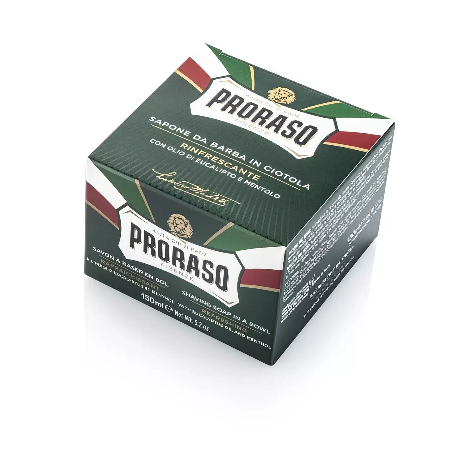 Proraso Shaving Soap in a Green Bowl