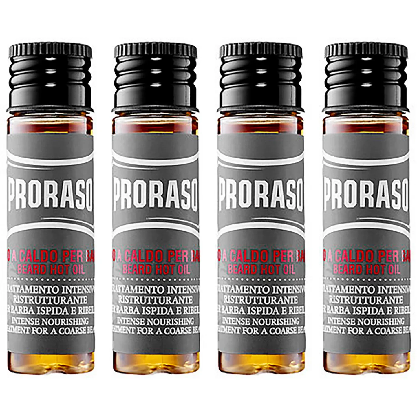 Proraso Hot Beard Oil Treatment x 4 Tubes