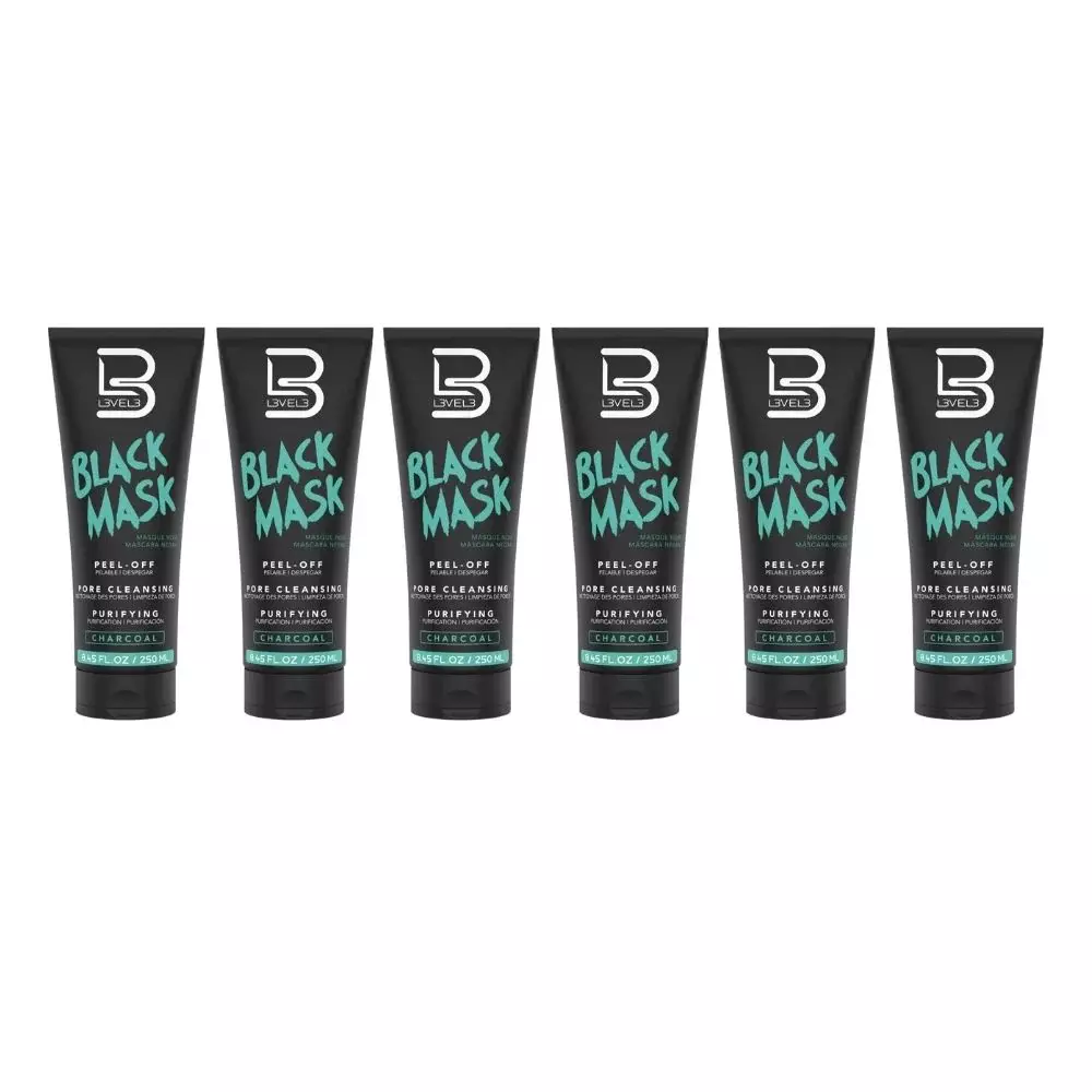 L3VEL3 Black Facial Mask 8.45 oz - 6pcs
