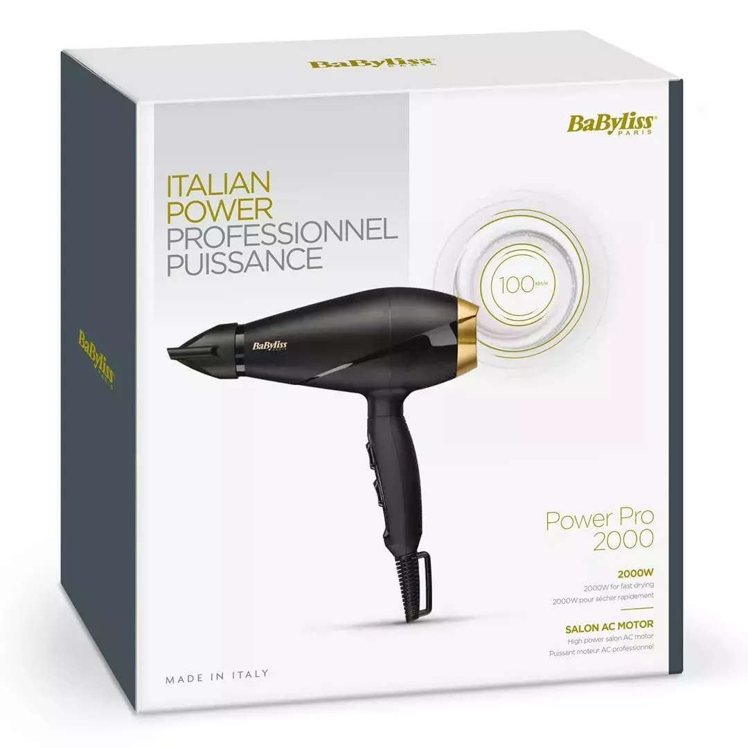 BaByliss 6704E hair dryer 2000 W Black, Gold Babyliss