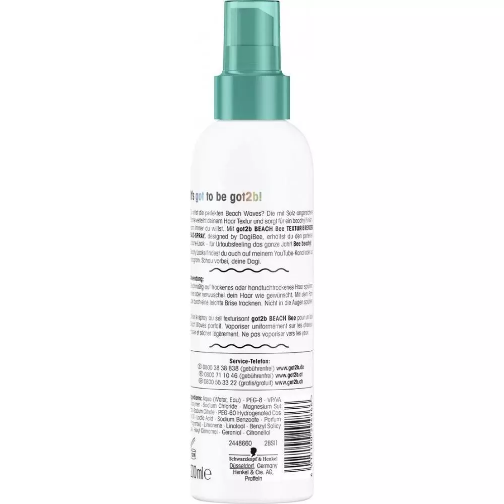 Schwarzkopf got2b Beach Bee Texturing Salt-Spray 200 ml / 6.8 oz