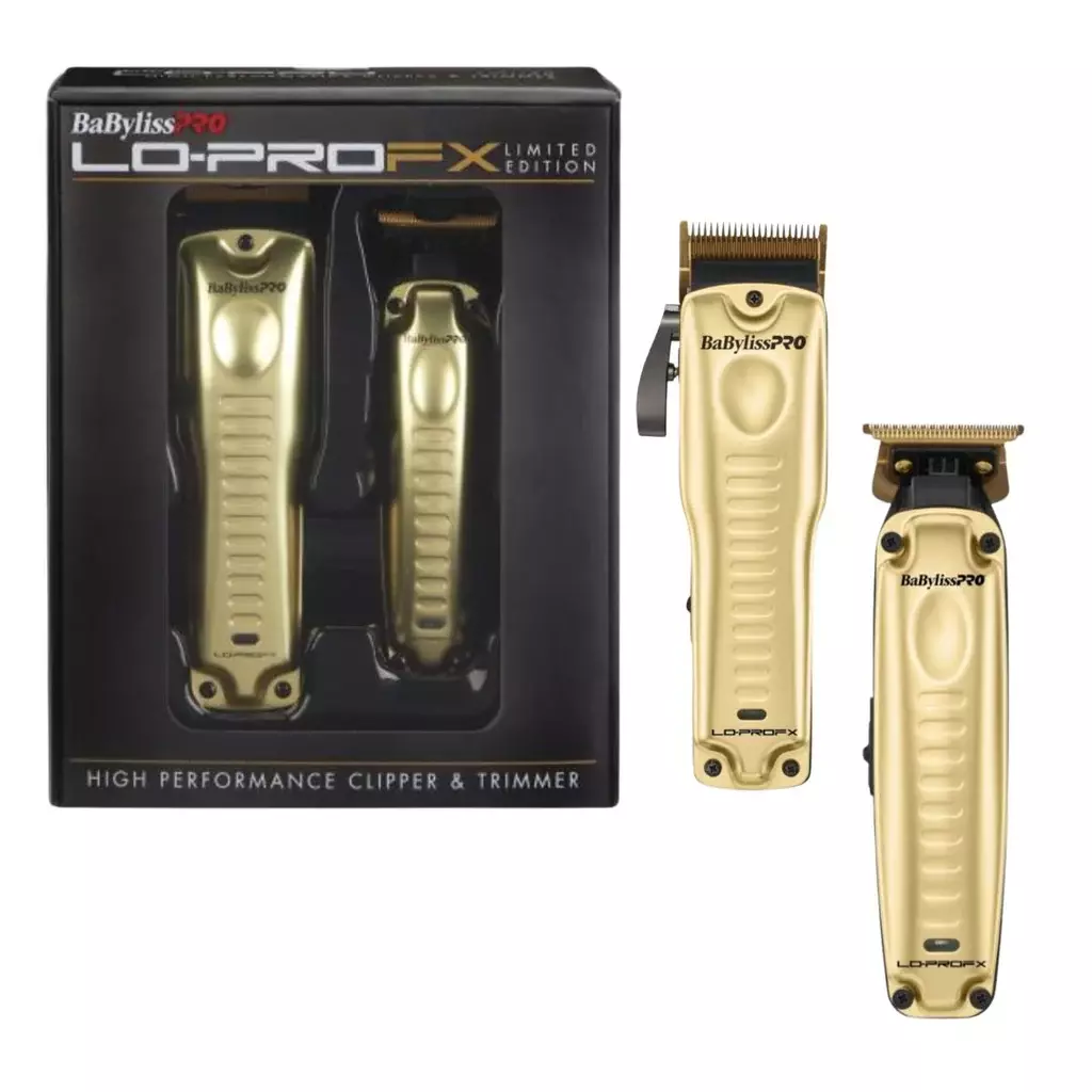 BabylissPRO LoPROFX Limited Edition Gold Clipper and Trimmer Combo BabylissPRO LoPROFX Limited Edition Gold Clipper and Trimmer Combo