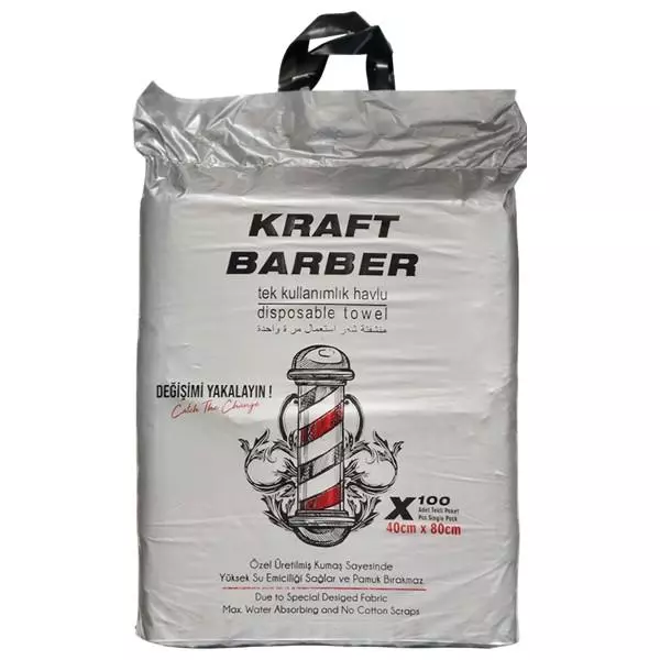 kraft barber disposable towel  100 pcs  { 40*80 }