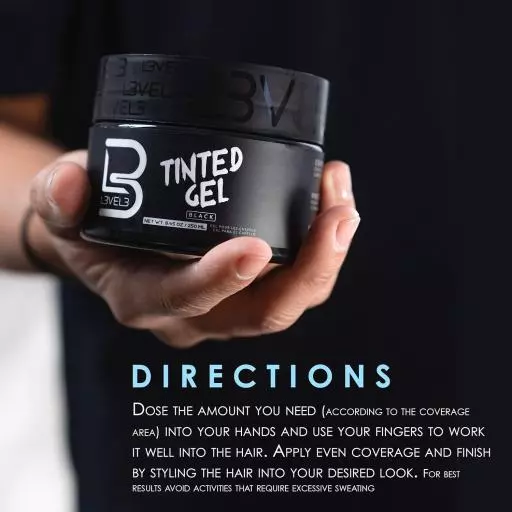 L3VEL3  Tinted Hair Gel - Black Color