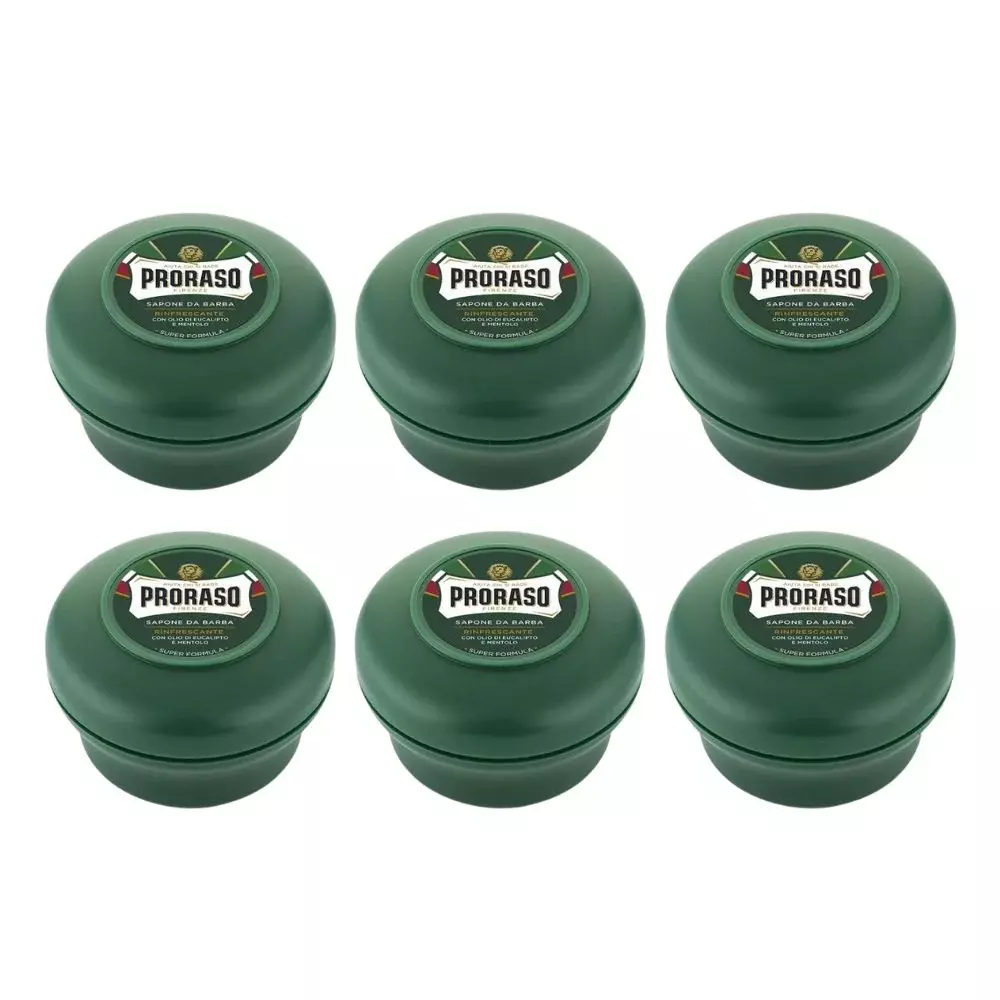 Proraso Shaving Soap in Bowl Refreshing - Green 5.2 oz - 6 pcs