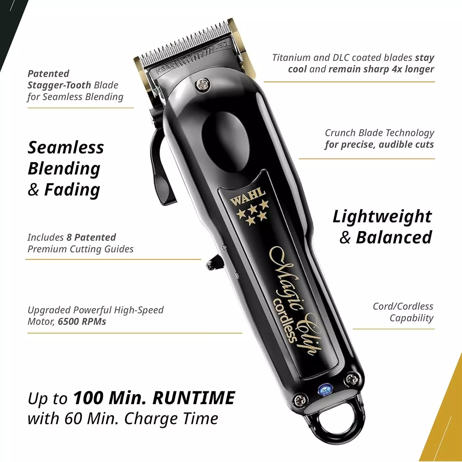 Wahl Professional 5 Star Black Magic Clip Cordless