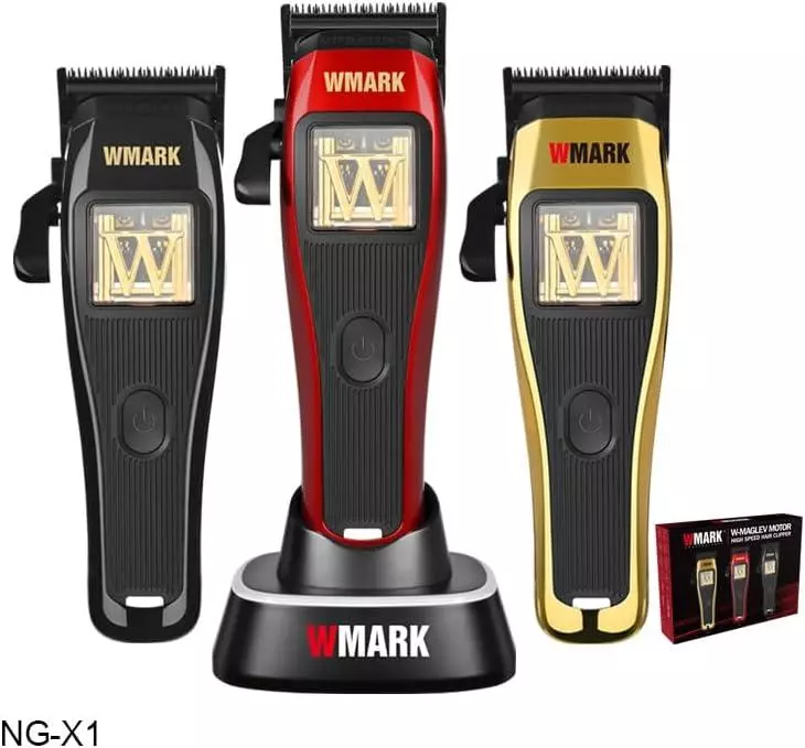 WMARK Professional Hair Clipper for Barber | 10,000 RPM Maglev Motor | DLC Zero-Gapped Fade Blade | Rechargeable and Powerful Hair Cutting Tool NG-X1