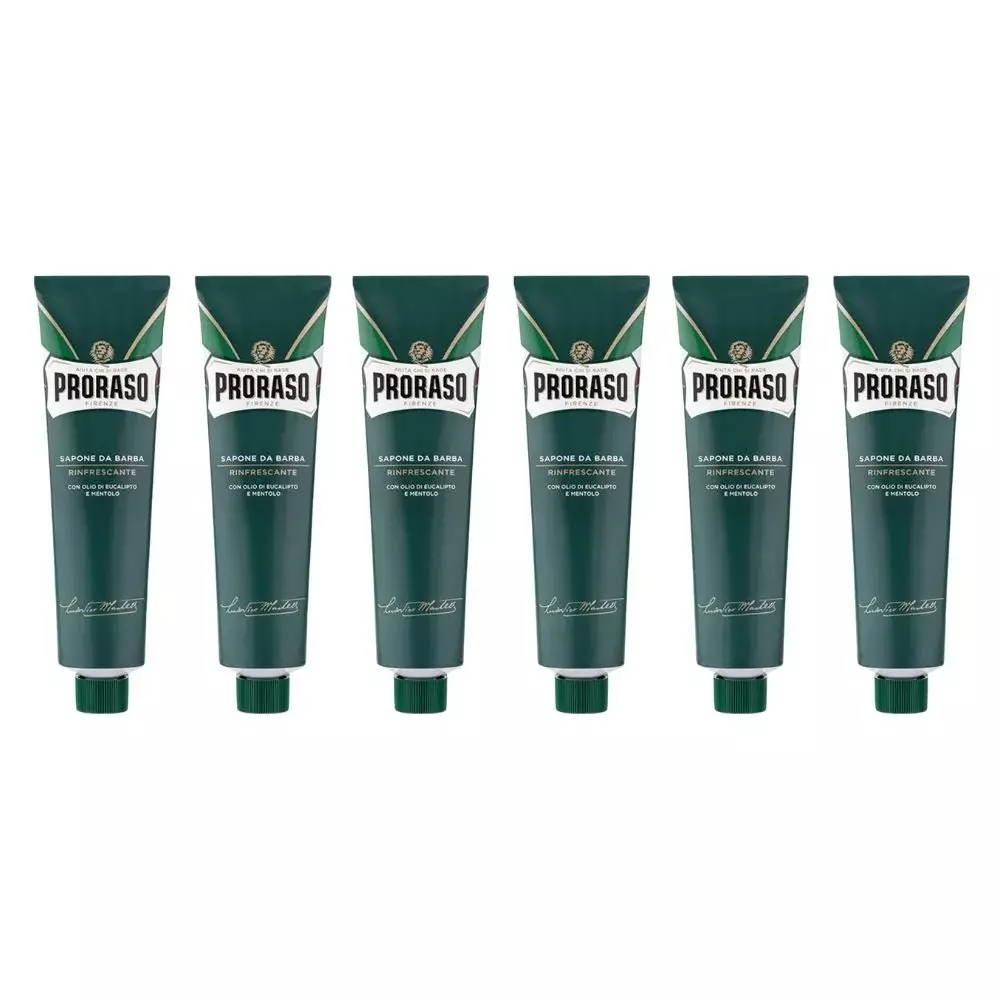 Proraso Shaving Cream in Tube Refreshing - Green 5.2 oz - 6 pcs