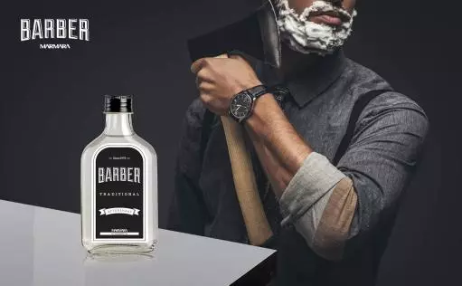 BARBER MARMARA Traditional Aftershave Splash Men's 200 ml in Glass Flacon