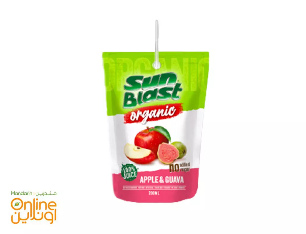 SUN BLAST ORGANIC JUICE 200ML APPLE & GUAVA  
