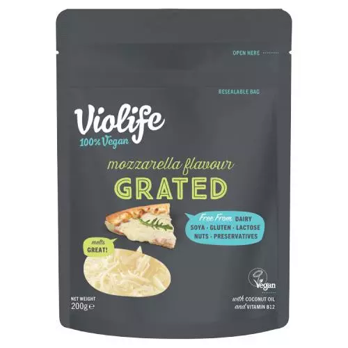 VIOLIFE GRATED MOZZARELLA 200G 