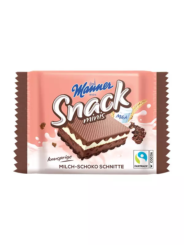 MANNER SNACK MINIS MILK CHOCOLATE 25G