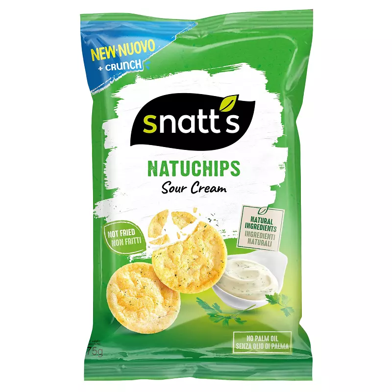 SNATTS NATUCHIPS SOUR CREAM 75G  