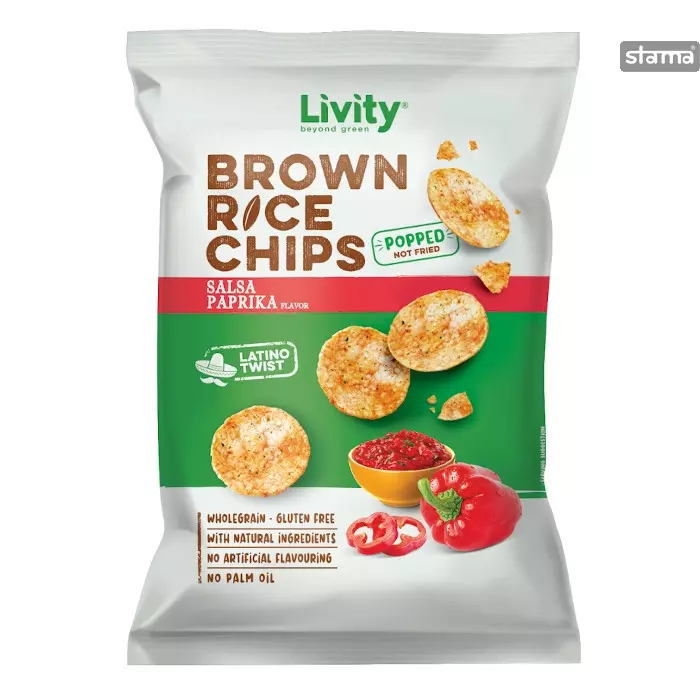 LIVITY RICE CHIPS PAPRIKA 60G*12 