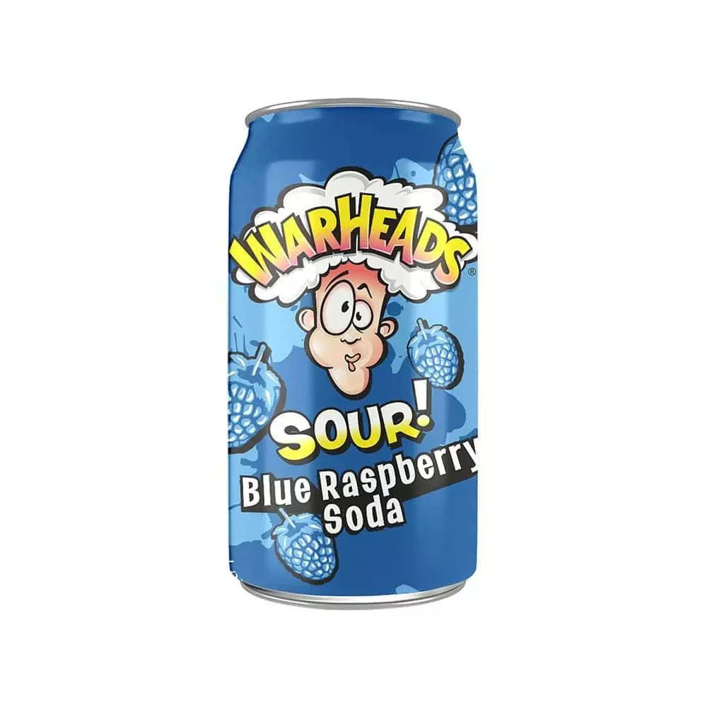 WAREHEADS SOUR BLUE RASPBERRY SODA 355ML
